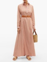 Thumbnail for your product : Thierry Colson Tiziana Striped Fil-coupe Dress - Pink