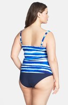 Thumbnail for your product : La Blanca 'Channel Islands' Twist Tankini Top (Plus Size)