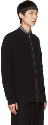 McQ Black Zipper Basic Cardigan