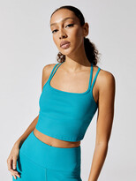 Thumbnail for your product : Carbon38 Ribbed Cami Bra - Dark Teal
