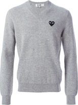Thumbnail for your product : Comme des Garçons PLAY Logo Patch V-Neck Sweater