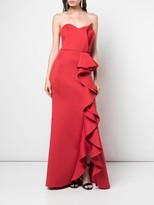 Thumbnail for your product : Badgley Mischka Ruffle Strapless Dress