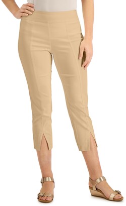 JM Collection Petite Split-Hem Capri Pants, Created for Macy's