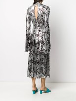 Thumbnail for your product : Paco Rabanne Metallic Floral Midi Dress