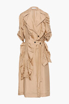 Thumbnail for your product : Victoria Beckham Ruffled silk trench coat