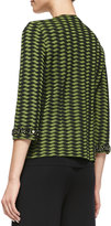 Thumbnail for your product : Misook 3/4-Sleeve Textured Bead-Trim Jacket, Petite