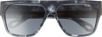 Quay x Saweetie Go Off 146mm Flat Top Polarized Shield Sunglasses