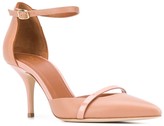 Thumbnail for your product : Malone Souliers Booboo 85mm leather-trimmed pumps