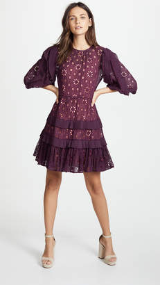 Rebecca Taylor Short Sleeve Pinwheel Dress