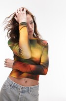 Thumbnail for your product : Topshop Tie Dye Long Sleeve T-Shirt