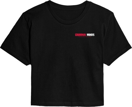 Criminal Minds Women'sCriminalMindsSmallLogoCroppedGraphicT-Shirt-Black-Medium