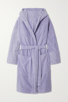 Thumbnail for your product : Tekla Hooded Organic Cotton-blend Terry Robe - Lavender - small