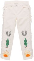 Thumbnail for your product : Stella McCartney Kids Embroidered organic cotton denim jeans