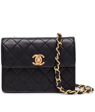 CHANEL Pre-Owned 1989-1991 Mini diamond-quilted Crossbody Bag - Farfetch