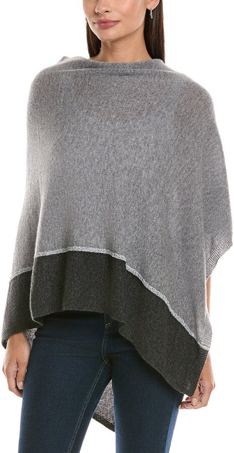 Forte Cashmere Lurex Stripe Cashmere Poncho