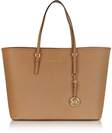michael kors acorn saffiano leather jet set travel top zip tote
