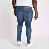 Thumbnail for your product : River Island Big and Tall mid blue faded Sid skinny jeans
