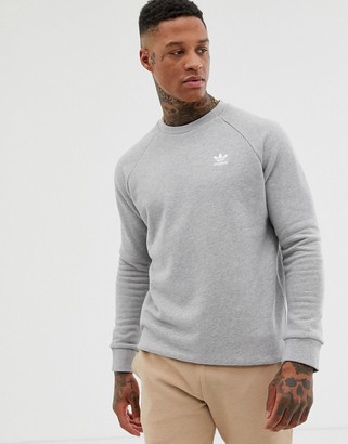 adidas Essentials Sweatshirt Small logo in gray - ShopStyle