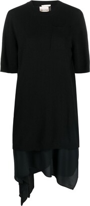 Semi-Couture asymmetric T-shirt dress