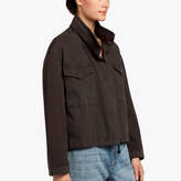 Thumbnail for your product : James Perse MIXED MEDIA CROPPED ARMY JACKET