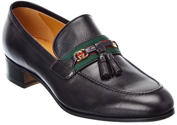 Gucci Interlocking G Tassel Leather Loafer - ShopStyle