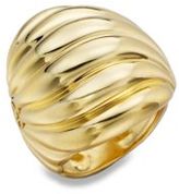 Thumbnail for your product : David Yurman Sculpted Cable Dome Ring in Gold