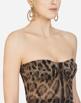 Thumbnail for your product : Dolce & Gabbana Leopard-Print Tulle Bustier