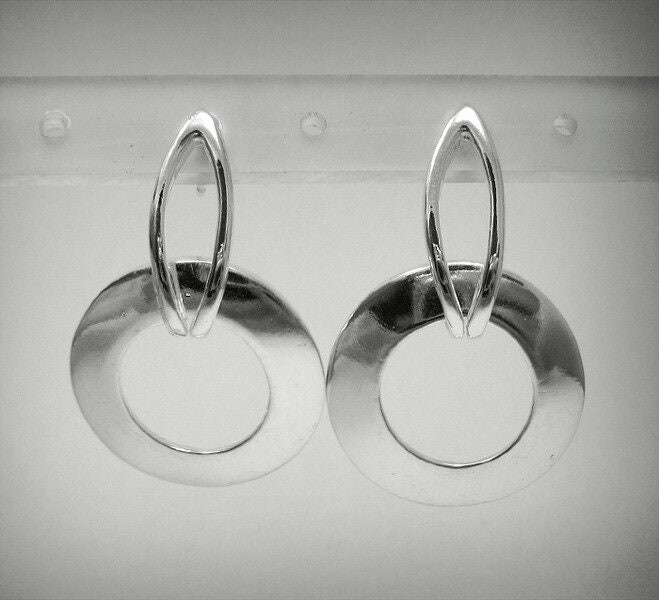 Etsy E000461 Sterling Silver Earrings 925 Circle