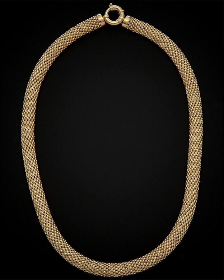gold mesh necklace