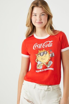 tag Clancy Skulle Forever 21 Coca-Cola Graphic Ringer Tee - ShopStyle T-shirts