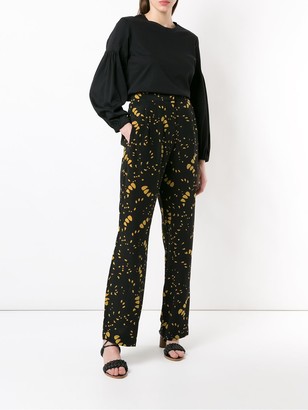 Andrea Marques Pleated Silk Trousers