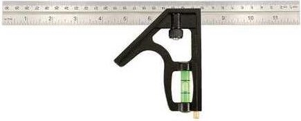 Johnson 400EM-S Combo Square,12 in. L,in/mm Graduations