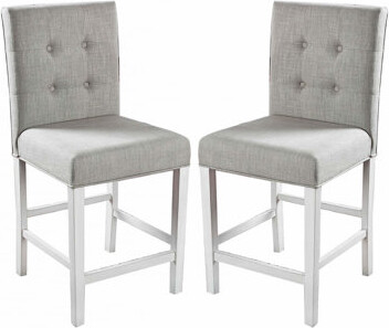 Latitude Run Set Of 2 Fabric Counter Height Chair