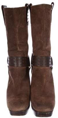 Frye Suede Round-Toe Boots