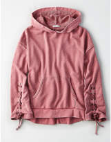 Thumbnail for your product : American Eagle AE LACE UP COLUMN SLEEVE HOODIE
