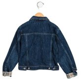 Thumbnail for your product : Burberry Girls' Nova Check-Trimmed Denim Jacket