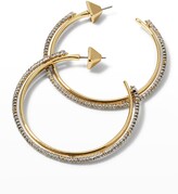 Thumbnail for your product : Alexis Bittar Two-Tone Crystal Encrusted Spiked Hoop Earrings