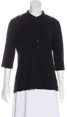 Burberry Collar Long Sleeve Top Black Collar Long Sleeve Top