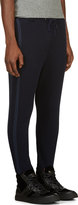 Thumbnail for your product : Robert Geller Seconds Navy Trimmed Cotton Lounge Pants