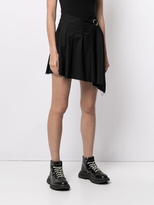 Rokh Side-Buckle Pleated Skirt