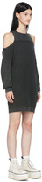 Thumbnail for your product : R 13 Black Hybrid Sweatshirt Dress