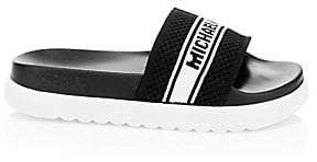 MICHAEL Michael Kors Women's Turner Knit Logo Slides Sandals