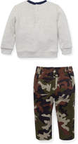 Thumbnail for your product : Ralph Lauren Childrenswear Logo Sweatshirt w/ Camo Pants, Size 6-24 Months