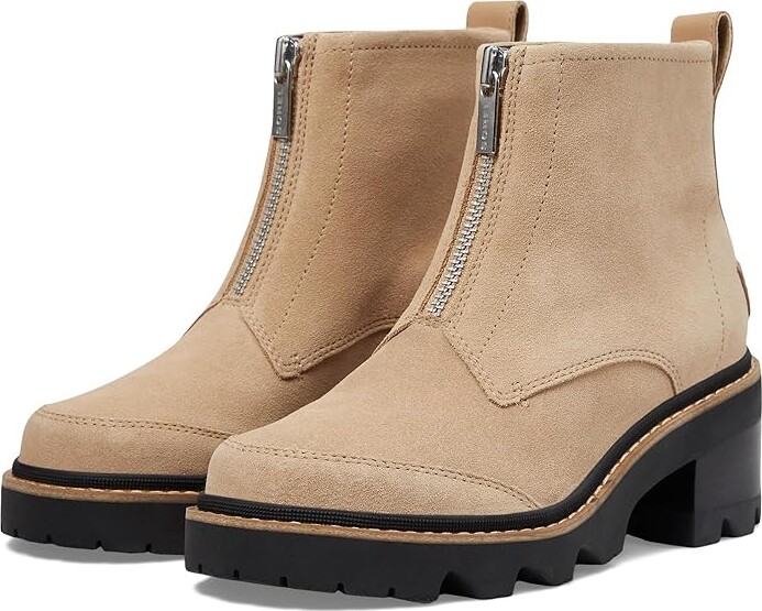 Sorel Joan Nowtm Zip Women's Boots Canoe/Black : 7 B - Medium, Leather
