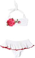 Thumbnail for your product : MonnaLisa Doubled Lycra Bikini With Rose Patch