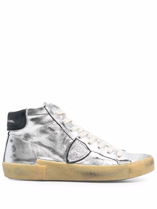 Silver High Top Shoes | Shop the world's largest collection of fashion |  ShopStyle UK