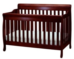 cherry wood crib set