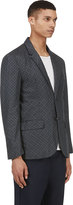 Thumbnail for your product : Marc by Marc Jacobs Slate Grey Silk-Cotton Tile Print Blazer