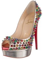 Thumbnail for your product : Christian Louboutin Lady Peep Spikes 150 Pumps