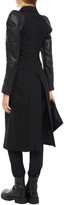 Thumbnail for your product : Ann Demeulemeester Paneled Gathered Coated-twill Coat